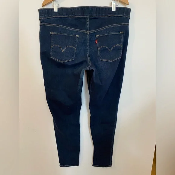 LEVI'S PULL ON DENIM LEGGINGS - DARK WASH - PLUS SIZE 18 - Picture 6 of 12